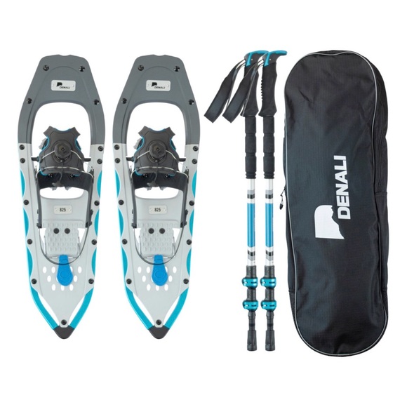 Denali Sawtooth Spin Snowshoe Kit 8×25 w/ Poles & Bag – New Winter Hiking Unisex - Picture 8 of 16